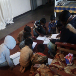 Children studying 